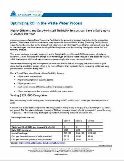 Dairy Applications By Anderson-Negele | USA